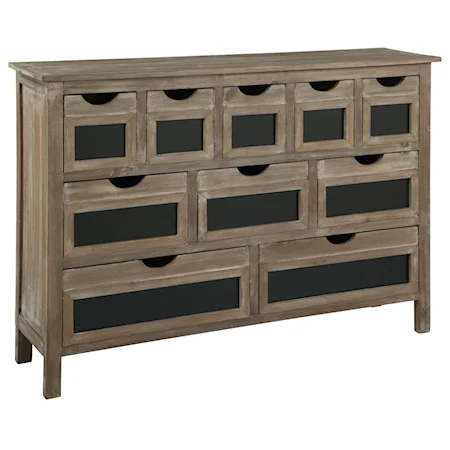 Drawer Cabinet with Chalkboard Drawer Fronts